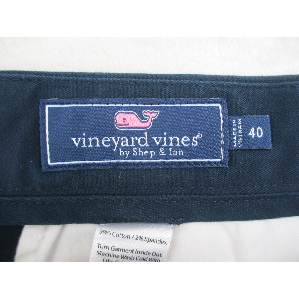 Vineyard Vines Shorts Mens 40 Blue Chino Cotton Golf Golfer Casual* - Picture 10 of 10